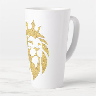 Lion With Crown - Gold Style 1 Latte Mug