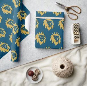Lion With Crown - Gold Style 1 Wrapping Paper