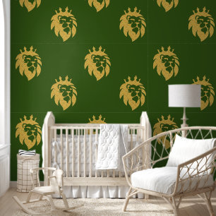 Lion With Crown - Gold Style 1a Wallpaper