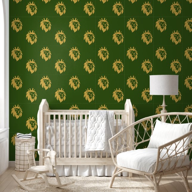 Lion With Crown - Gold Style 1a Wallpaper (Kids)
