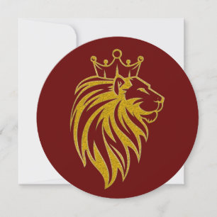 Lion With Crown - Gold Style 2