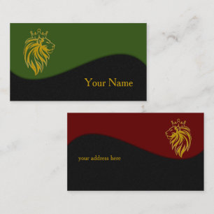 Lion With Crown - Gold Style 2 Business Card
