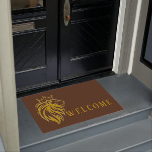 Lion With Crown - Gold Style 2 Doormat