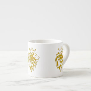Lion With Crown - Gold Style 2 Espresso Cup