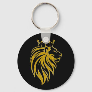 Lion With Crown - Gold Style 2 Keychain