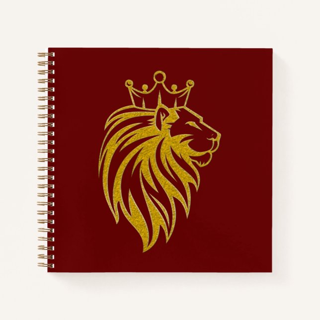Lion With Crown - Gold Style 2 Notebook (Front)