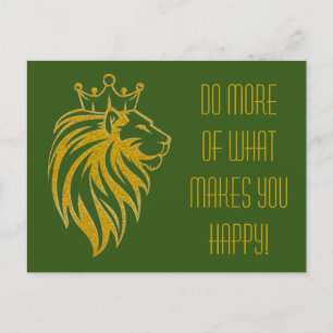 Lion With Crown - Gold Style 2 Postcard