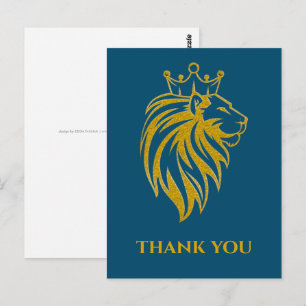 Lion With Crown - Gold Style 2 Postcard