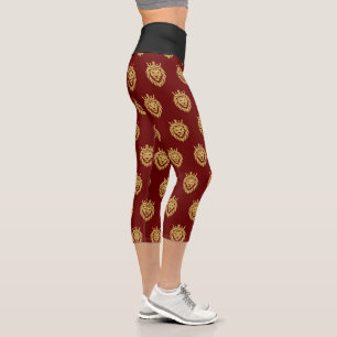 Lion With Crown - Gold Style 3 Capri Leggings