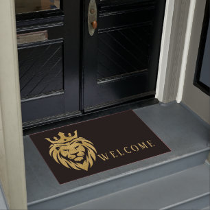 Lion With Crown - Gold Style 3 Doormat