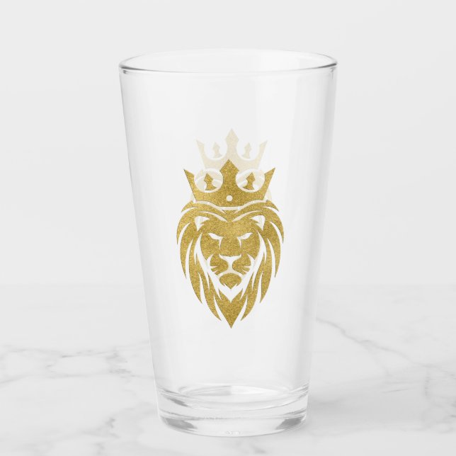 Lion With Crown - Gold Style 3 Glass (Front)