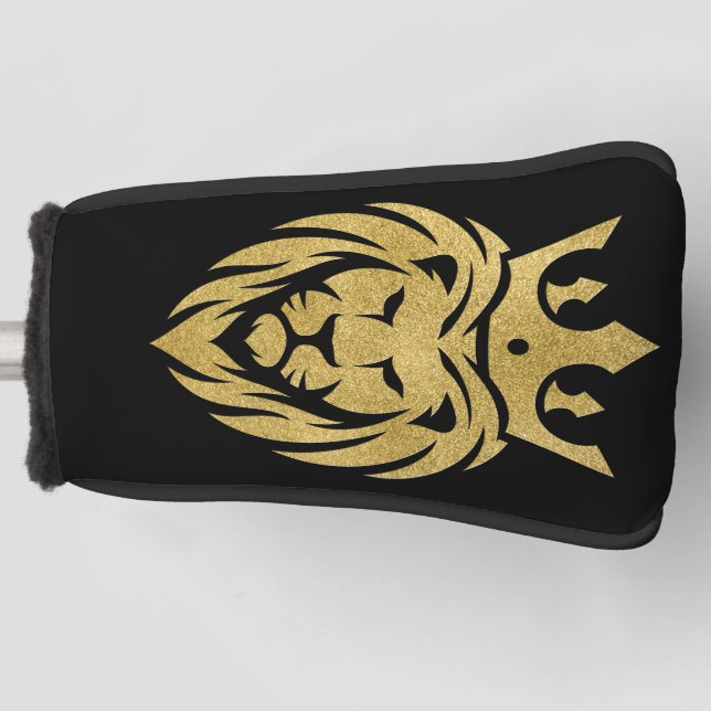Lion With Crown - Gold Style 3 Golf Head Cover (Front)