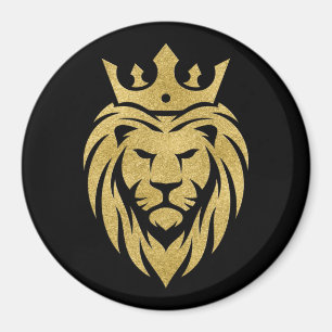Lion With Crown - Gold Style 3 Magnet