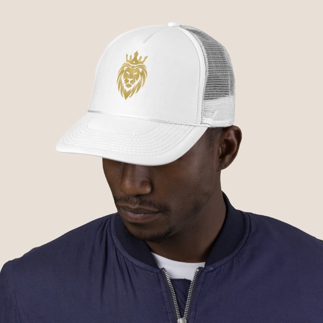 Lion With Crown - Gold Style 3 Trucker Hat (In Situ)