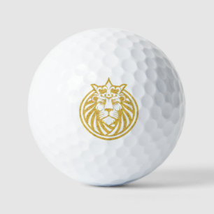 Lion With Crown - Gold Style 4 Golf Balls
