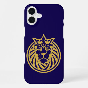 Lion With Crown - Gold Style 4 iPhone 16 Plus Case