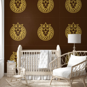 Lion With Crown - Gold Style 4 Wallpaper
