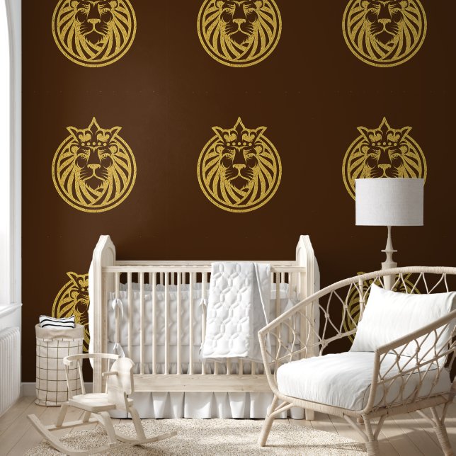 Lion With Crown - Gold Style 4 Wallpaper (Kids)