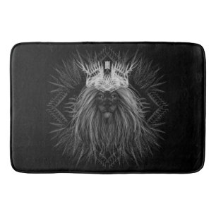 Lion with Crown Monogram Bath Mat