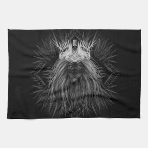 Lion with Crown Monogram Kitchen Towel