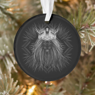Lion with Crown Monogram Ornament