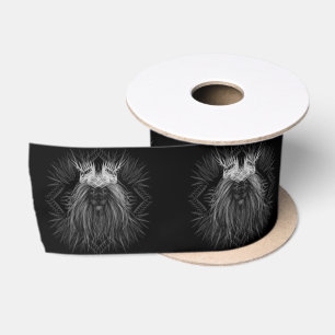 Lion with Crown Satin Ribbon