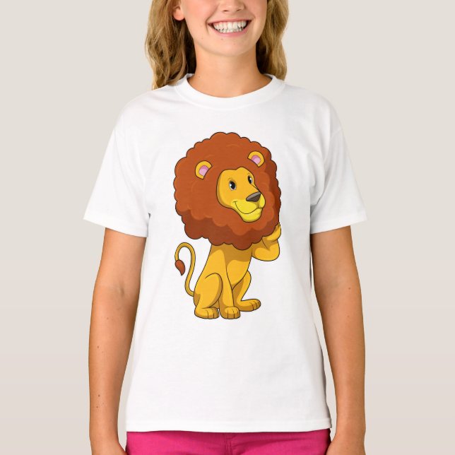 Lion with Curls T-Shirt (Front)