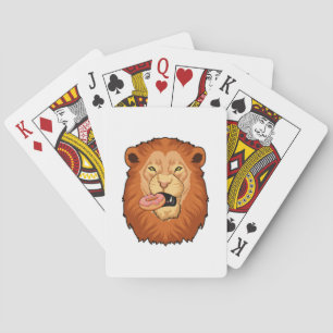 Lion with Doughnut Playing Cards