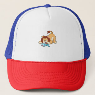 Lion with Fish Trucker Hat