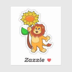 Lion with Flower Sunflower