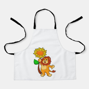 Lion with Flower Sunflower Apron