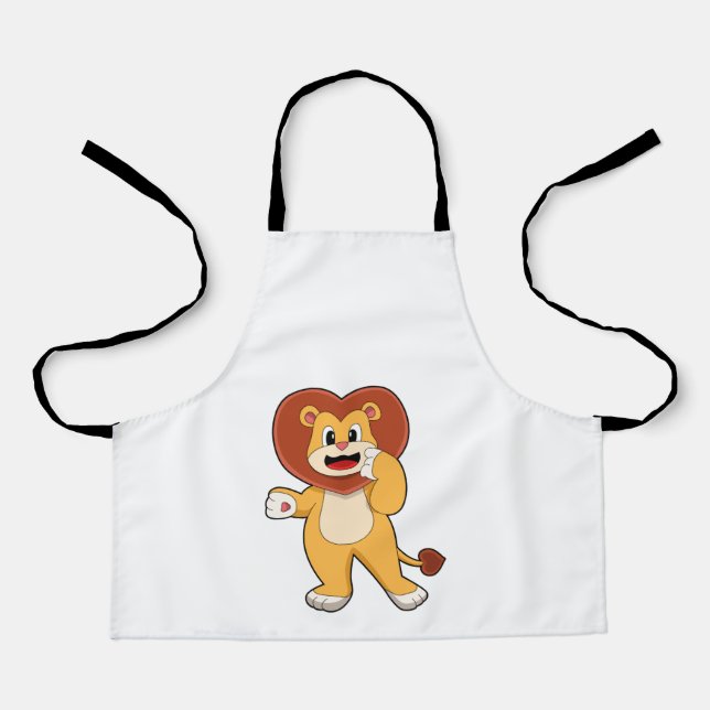 Lion with Heart Apron (Front)