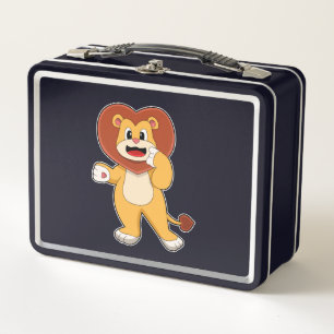 Lion with Heart Metal Lunch Box