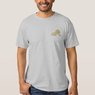 Lion with Lamb Embroidered T-Shirt