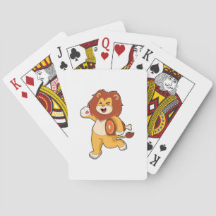 Lion with Meat Playing Cards