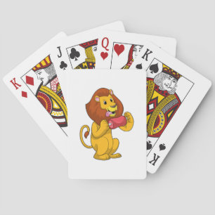 Lion with Meat Playing Cards