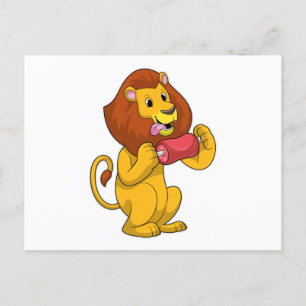 Lion with Meat Postcard