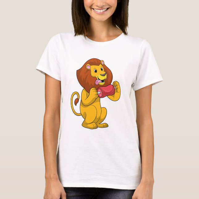 Lion with Meat T-Shirt (Front)