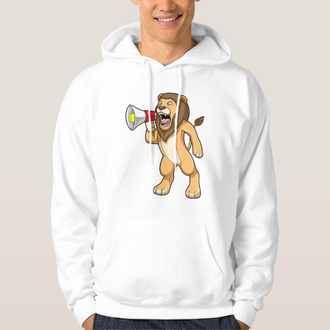Lion with Microphone Hoodie (Front)
