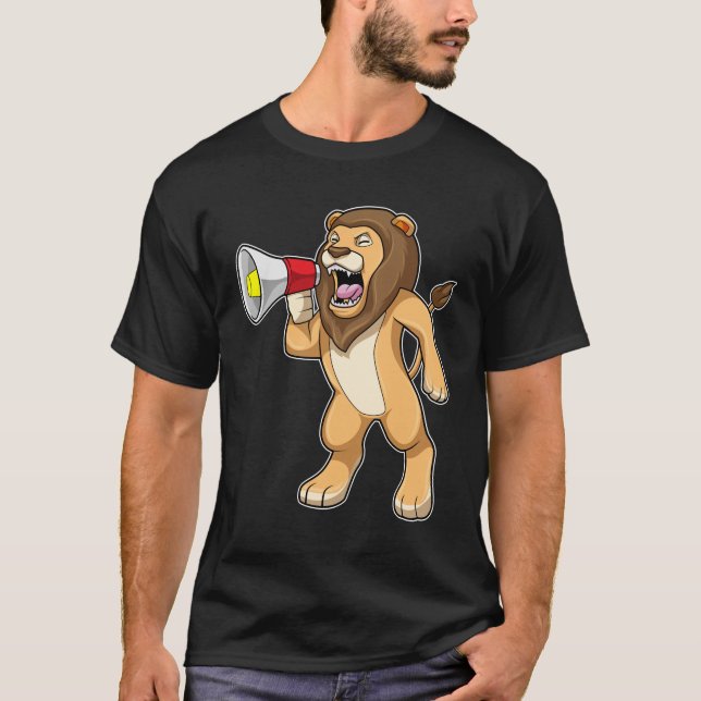 Lion with Microphone T-Shirt (Front)