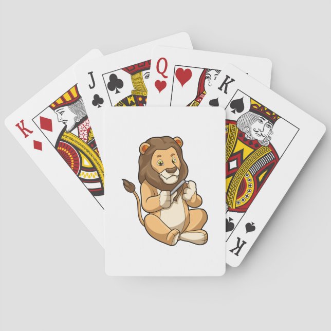 Lion with Nail arrows Playing Cards (Back)