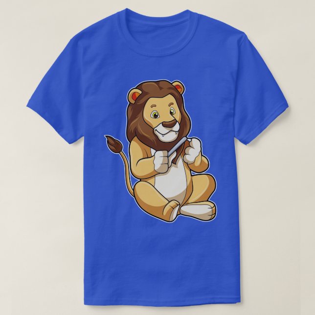 Lion with Nail arrows T-Shirt (Design Front)