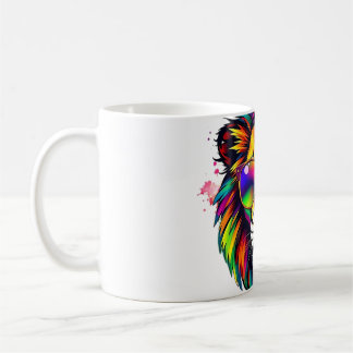 Lion with Rainbow Shades Coffee Mug