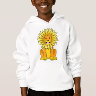 Lion with Sunflower Flower