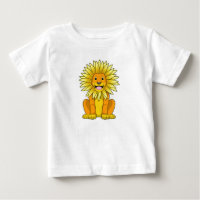 Lion with Sunflower Flower