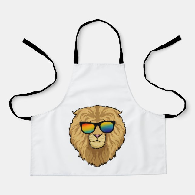 Lion with Sunglasses Apron (Front)