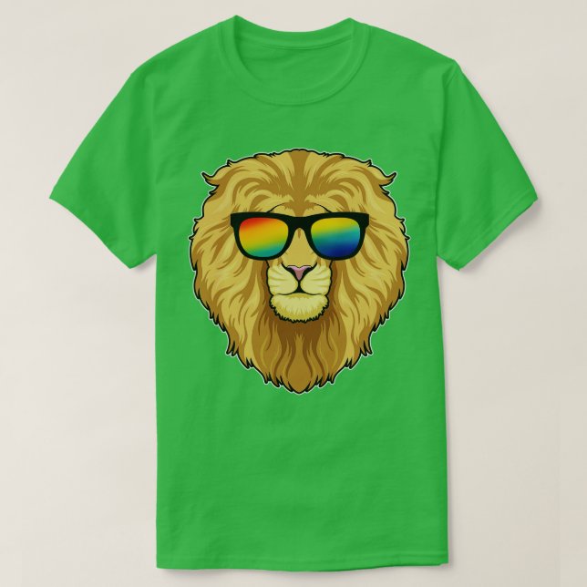 Lion with Sunglasses T-Shirt (Design Front)