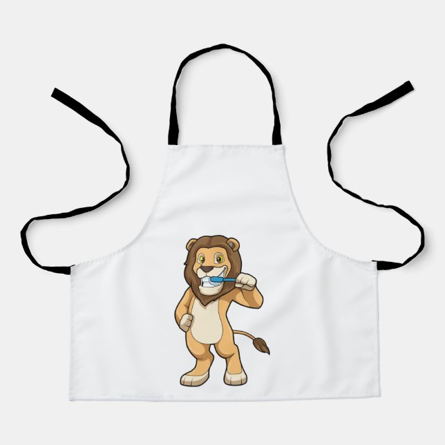 Lion with Toothbrush Apron (Front)