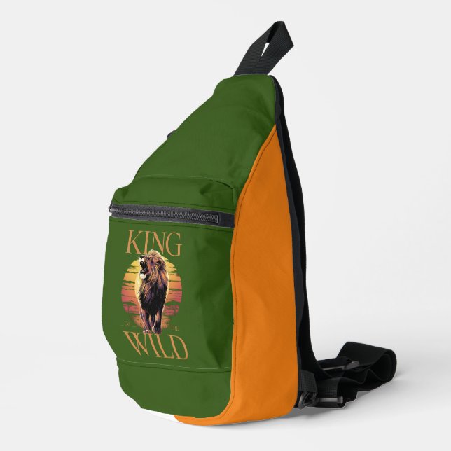 Lion With Words: King of the Wild (b) Sling Bag (Right Corner)