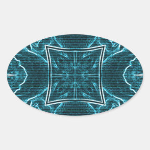 Lion wits oval sticker